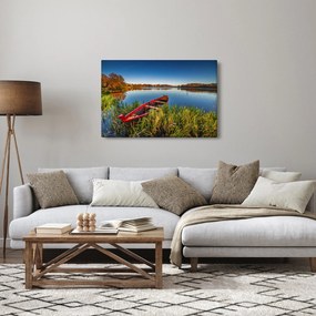 Tablou cu punte roșie (90x60 cm)