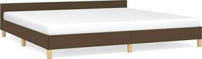 vidaXL Cadru de pat fără saltea, maro închis, 200x200 cm, textil