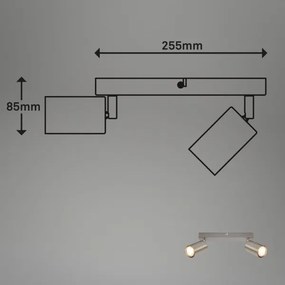 Briloner 2172-022 - Corp de iluminat tip spot 2xGU10/9W/230V crom mat