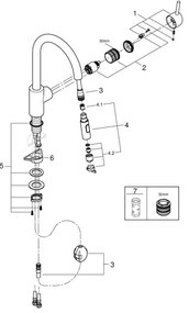 GROHE CONCETTO 31483DC2 - baterie pentru chiuvetă, inox