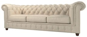 Canapea crem cu tapițerie din catifea 230 cm Cambridge – Ropez
