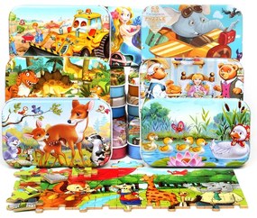 Puzzle din lemn - Șantier 60buc