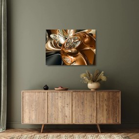 Tablou pe sticlă cu abstracție (70x50 cm)