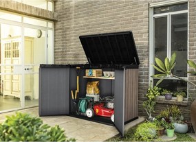 Cutie de depozitare pentru grădină maro din plastic Deco – Keter