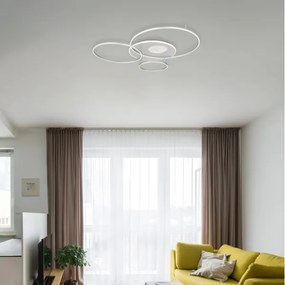 Globo 48466-54A-LED Plafonieră reglabilă INVERTINA 54W/230V 90x70 cm argintie + telecomandă