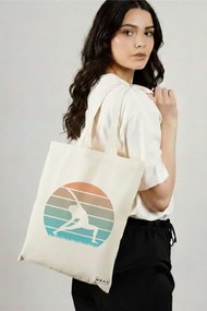 Sacosa de Panza pentru Cumparaturi, Geanta Tote Yoga 10, 38x34.5 cm, Alba, BEKZ®