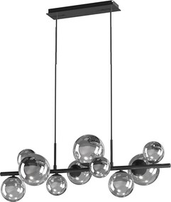 ONLI - Lustră cu cablu PALOMA 10xG9/3W/230V negru/fumuriu