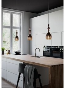 Redo 01-2939 - Pendul AMBIX suspendat pe cablu, 1xE27/42W/230V, Ø 18 cm, maro