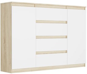 Comoda spațioasă R-140-S4 - diferite variante de culori sonoma mix alb