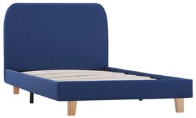 280876 vidaXL Cadru de pat, albastru, 90 x 200 cm, material textil