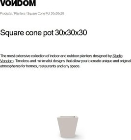 Ghiveci plante, flori design decorativ modern pentru amenajari interioare si exterioare, SQUARE CONE POT 41130R Vondom