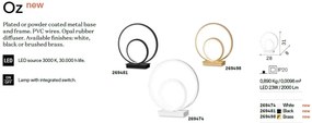 Lampa de masa LED design modern circular OZ TL ON-OFF OTTONE