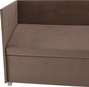 Canapea extensibilă cu spaţiu de depozitare, maro Taupe, AURIA UNI