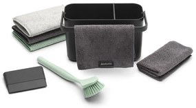 Set pentru spălat vase gri închis din plastic reciclat SinkSide – Brabantia