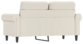 Canapea cu 2 locuri, crem, 120 cm, piele ecologica Crem, 152 x 77 x 80 cm