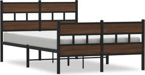 vidaXL Cadru de pat fără saltea, cu tăblie de cap/picioare, 120x200 cm