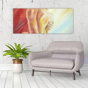 Tablou - Imaginea unei femei care se odihnește, pictură în ulei (120x50 cm)
