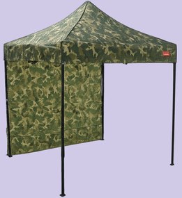 Pavilion de grădină 2x2m – din oțel, 1 perete lateral, Camuflaj