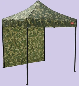 Pavilion de grădină 2x2m – din oțel, 1 perete lateral, Camuflaj
