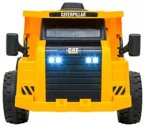 Camion Electric cu acumulator pentru copii NOVOKIDS™ Caterpillar Truck, Cu megafon si lopata incluse, Max 30 kg, 12V, 2 Viteze, lungime 107 cm,