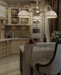 Lustra clasica aplicata cu 3 brate design italian realizata manual 6302