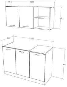 Set haaus Ara, Alb, L 120 cm