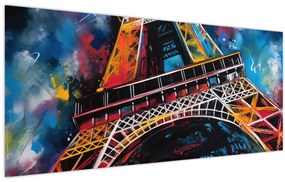 Tablou - Pictură a Turnului Eiffel II. (120x50 cm)