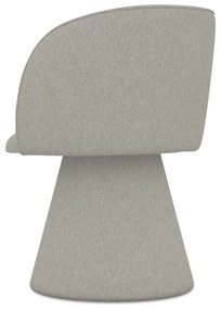 Scaun de sufragerie gri deschis tapițat Maia – Makamii