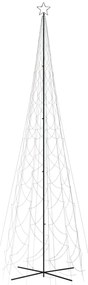 Brad de Craciun conic, 3000 LED-uri, alb rece, 230x800 cm Alb rece, 800 x 230 cm, Becuri LED in forma zigzag, 1