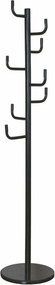 Cuier pom ELDER, negru, metal/marmura, 37x175 cm