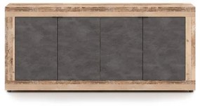 Comodă RUNEA, maro deschis/antracit