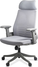 Scaun ergonomic din mesh cu suport lombar si tetiera SYYT 9514 gri