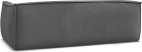 Canapea gri închis cu tapițerie din catifea reiată 242 cm Giorgia – Bobochic Paris