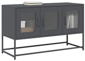 vidaXL Dulap TV, antracit, 100,5x39x60,5 cm, oțel laminat la rece