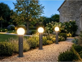 Kanlux 46086-Lampă de exterior cu senzor STONO 1xE27/15W/230V 80 cm IP65 antracit