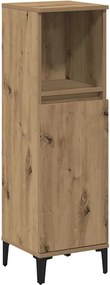 vidaXL Dulap de baie, stejar artizanal, 30x30x100 cm, lemn prelucrat