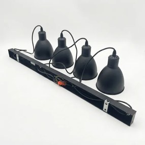 Brilagi - Lustra LED suspendată pe cablu RIDDY 4xE27/60W/230V negru
