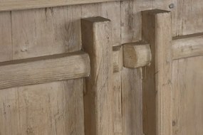 Bufet din lemn masiv reciclat, sculptat manual, Ervino