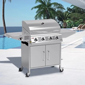 Grătar BBQ pe gaz din inox cu arzător lateral Avenberg VERMONT