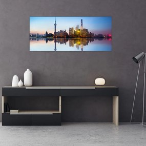 Tablou - Cerului dimineții deasupra Shanghaiului (120x50 cm)