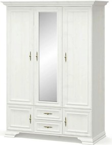 Dulap 5 usi IRYS, pin alb anderson, PAL laminat, 145x62x212 cm