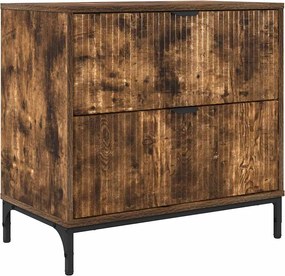 vidaXL Noptieră Stejar afumat 63.5 x 36 x 61 cm Lemn compozit