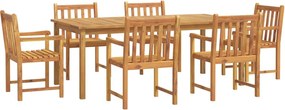vidaXL Set mobilier de grădină, 7 piese, lemn masiv de acacia