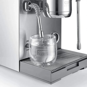 Espressor cu portfiltru Caso Design EspressoGourmet Advanced, 3000 W, 19 bari, 2 l, ULKA, PID, Manometru, Semiprofesionala, Spumare lapte, Otel inoxidabil