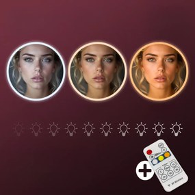 Masă de toaletă JOCELYN cu iluminare, 140×90×40cm, albă Casaria