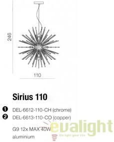 Lustra moderna design deosebit 110cm SIRIUS CO