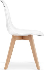 OFERTA Scaun transparent KITO cu picioare din fag II. calitate