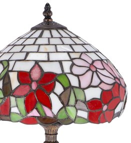 Lampa de masa Tiffany Flower h 45 cm, abajur 30 cm