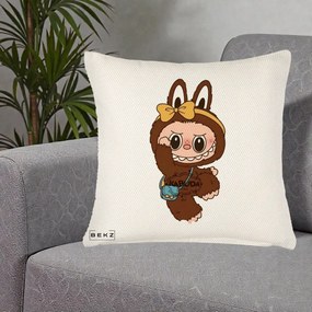 Perna Personalizata Kabuda Maro cu Funda Aurie, 40x40 cm, Crem Reliefat, Husa Detasabila, Perna Inclusa, BEKZ®