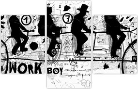 Tablou - Munca în echipă, ciclism (90x60 cm)